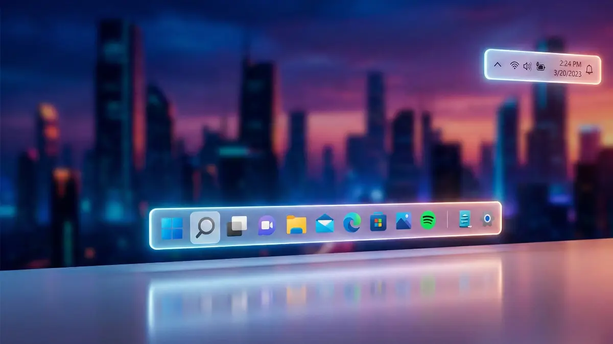 Windows 12 Leaked Floating Taskbar