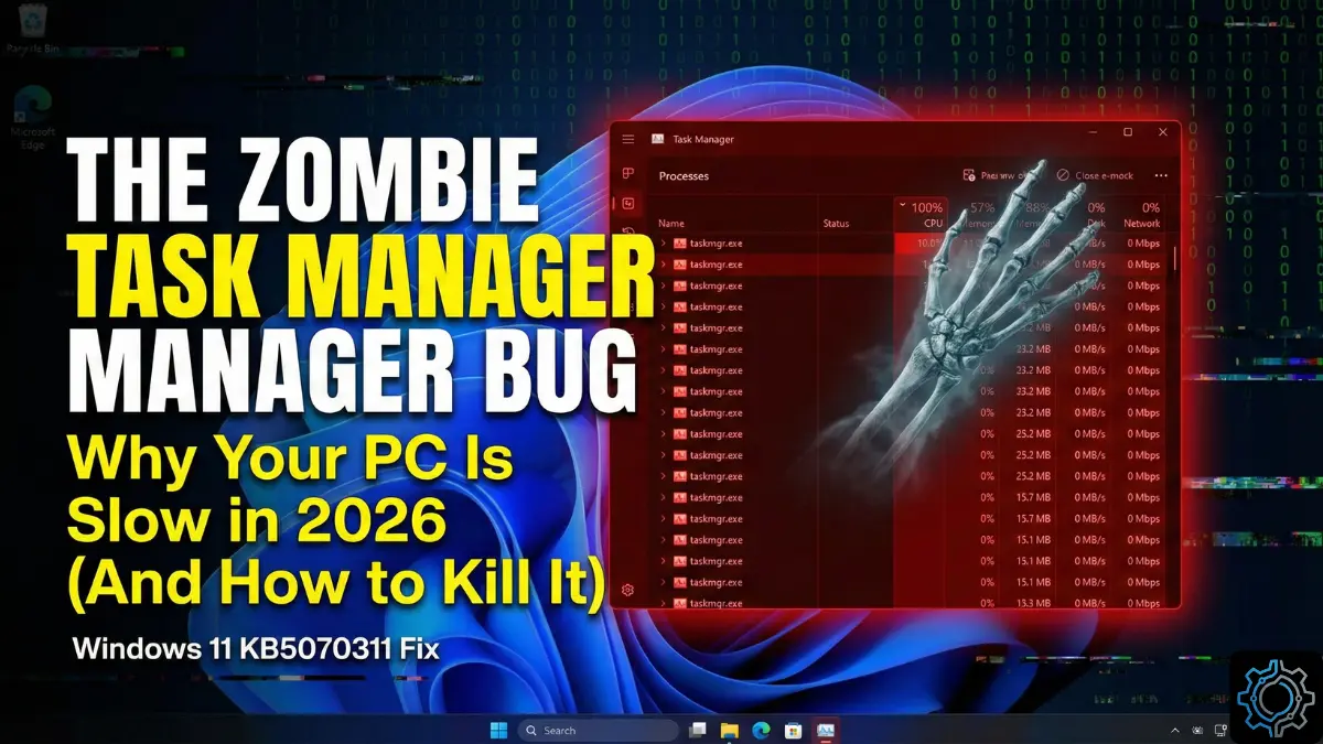 Windows 11, Task Manager, High CPU Fix, KB5070311, PC Optimization, Troubleshooting, Registry Hacks
